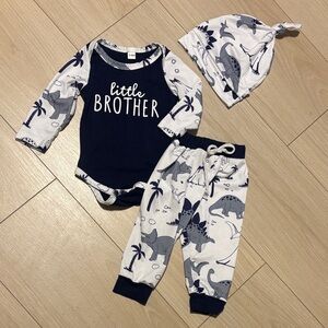 Little Brother Dinosaur Outfit Set